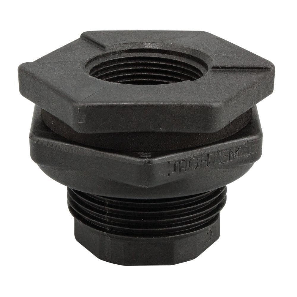 1/2" BULKHEAD FITTING - BLACK POLY