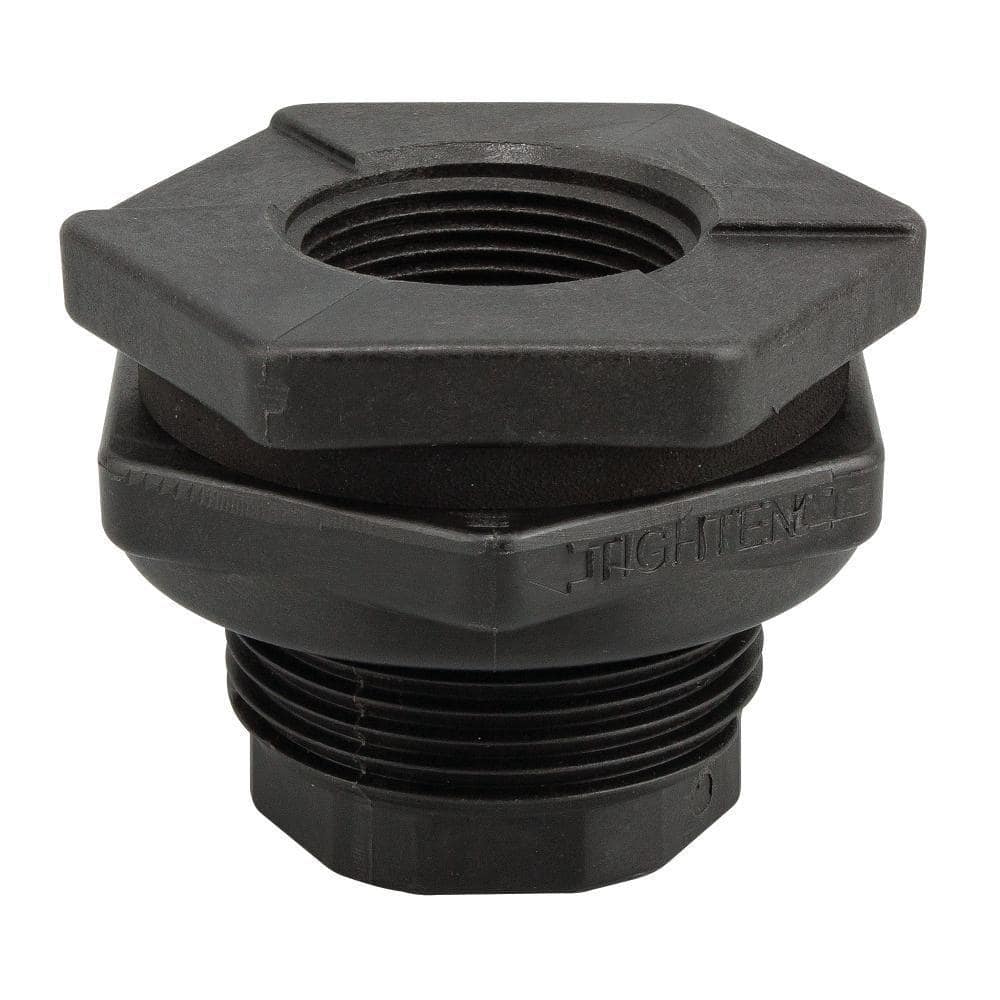 3" BULKHEAD FITTING - BLACK POLY