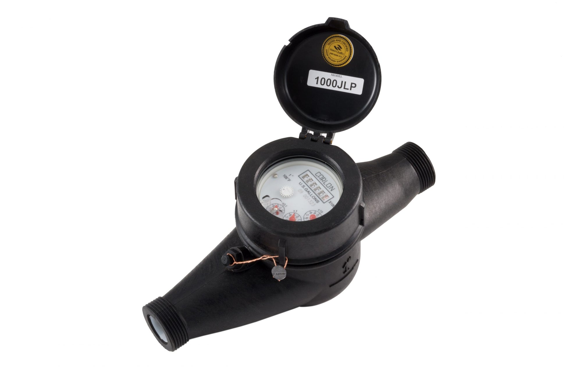 1" FLOW METER - PLASTIC - 2 PULSES/GALLON - 0.75 - 50 GPM