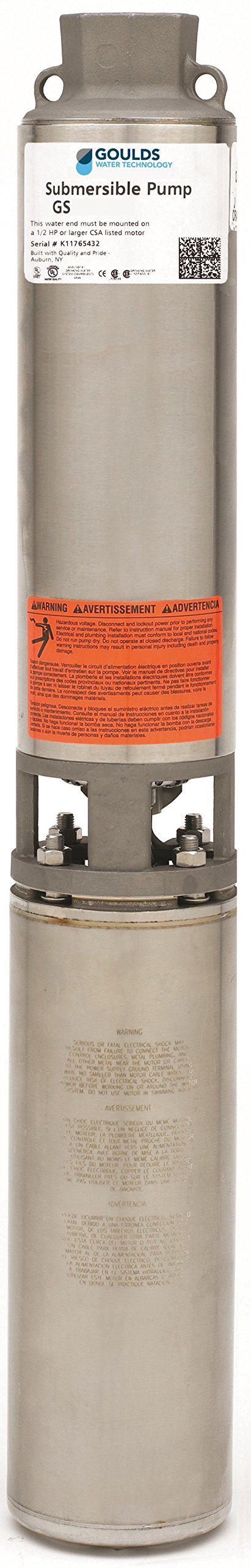 GOULDS 3/4 HP 10 GPM 2W GS STAINLESS SUB PUMP