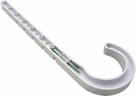 1/2" X 5" PLASTIC J-HOOK 25 / BOX