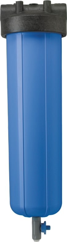 1" X 20" B/B HOUSING w/3/8" DRAIN VALVE w/PR (BLACK/BLUE) 4/CASE