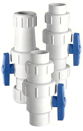 2" PVC UNION X SLIP COMBO CHECK/BALL VALVE