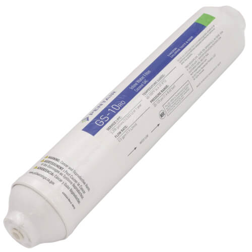 GS-10B INLINE CARBON CART w/3/8" J.G. 5 MICRON - 2" X 10"    12/CASE