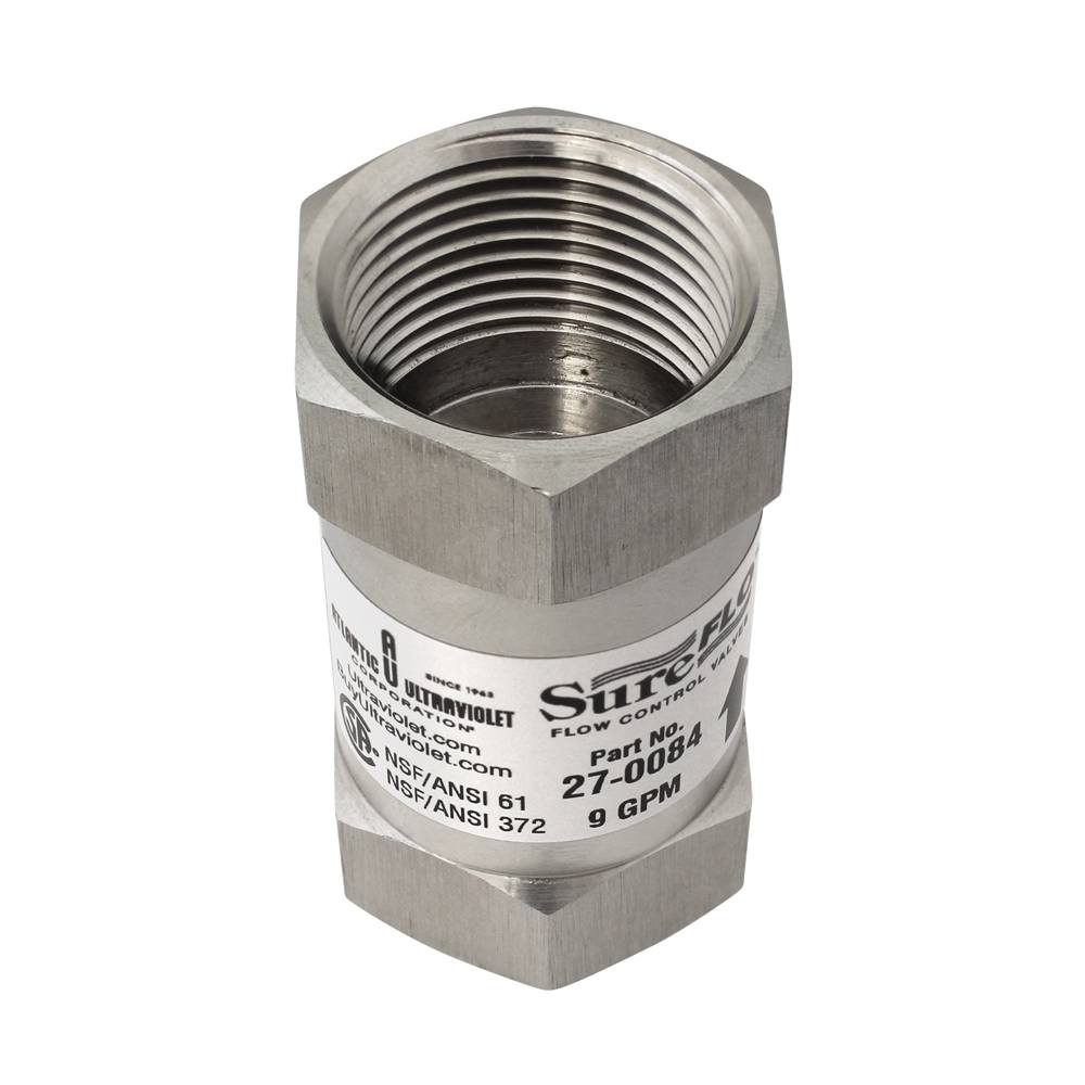 FLOW CONTROL: 9 GPM - 1" FNPT NSF 61 - 304 SST