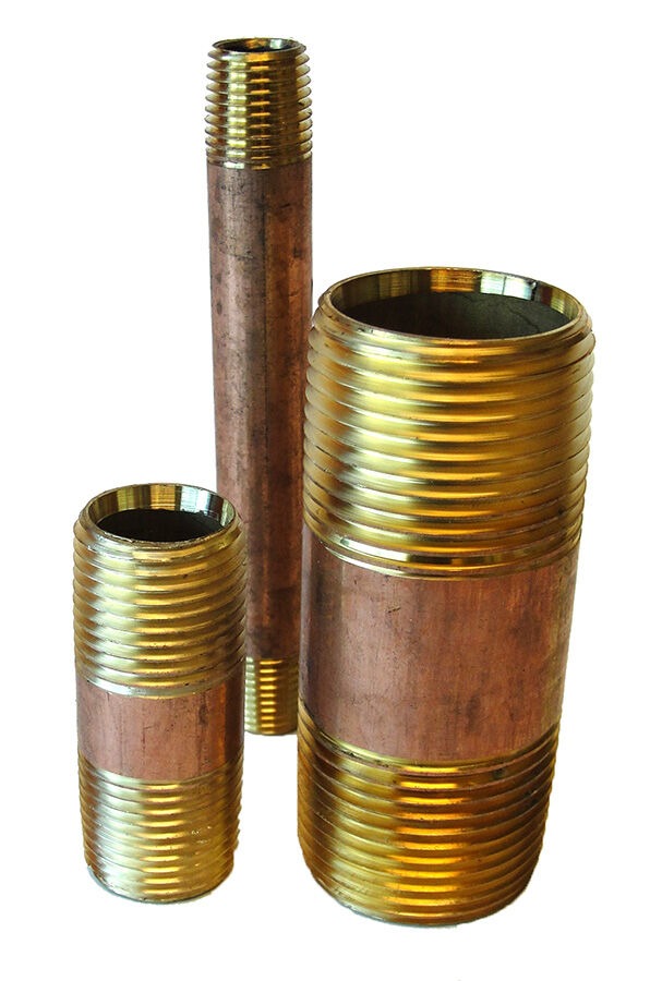 1/2" X 4.5" NO-LEAD BRASS NIPPLE B80-1/2X4.5