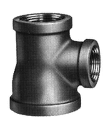 1" X 1" X 1/2" GALVANIZED REDUCING TEE