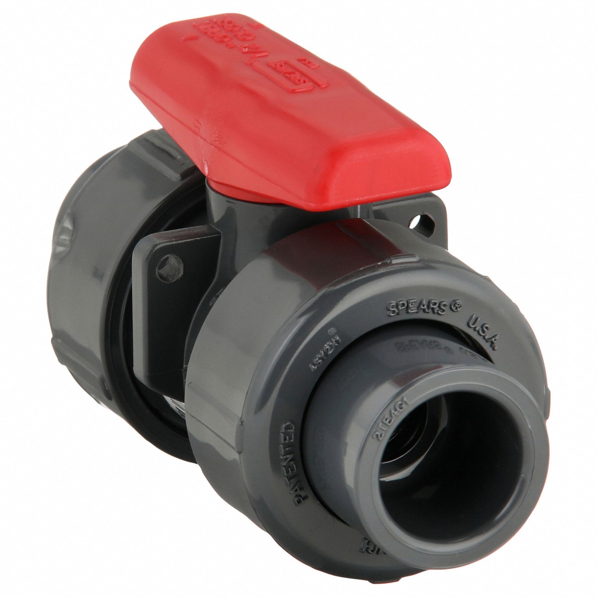 1/2" SPEARS PVC TRU-UNION SOCKET & THREAD BALL VALVE SCD 80