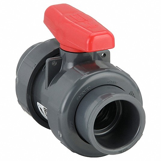 1.25" SPEARS PVC TRU-UNION SLIP X THREAD BALL VALVE SCD 80