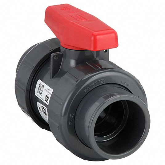 2" SPEARS PVC TRU-UNION SLIP X THREAD BALL VALVE SCD 80