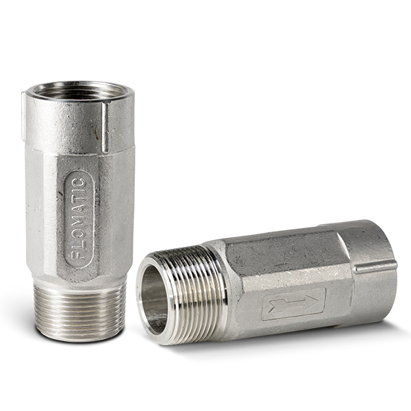 1.25" M X 1"F FLOMATIC STAINLESS LONG PUMP CHECK VALVE