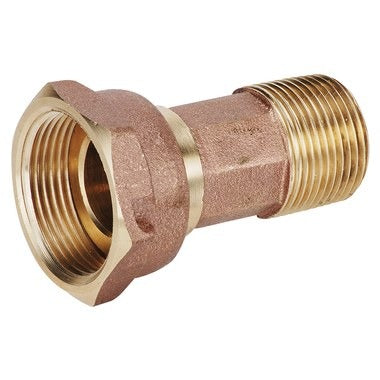 3/4" X 2-1/2"L LEAD FREE BRASS METER COUPLING WITH GASKET