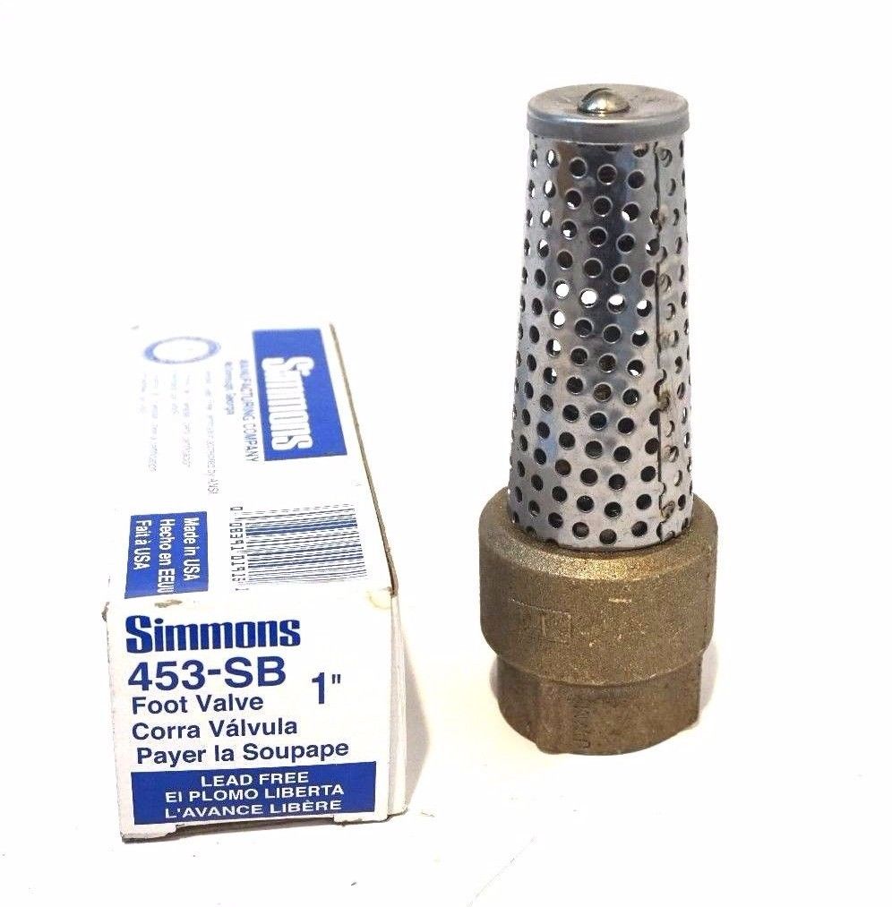 1" SIMMONS LEAD FREE SILICON BRONZE FOOT VALVE