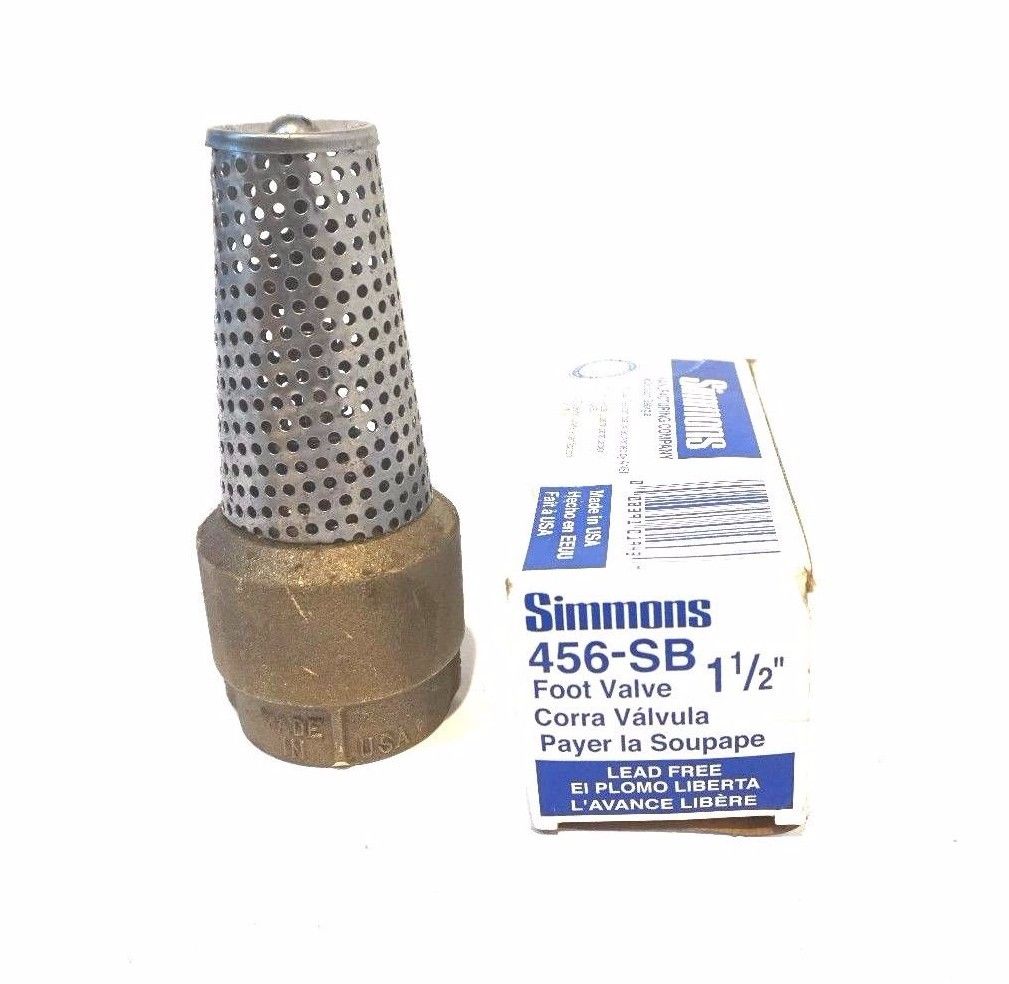 1.5" SIMMONS LEAD FREE SILICON BRONZE FOOT VALVE