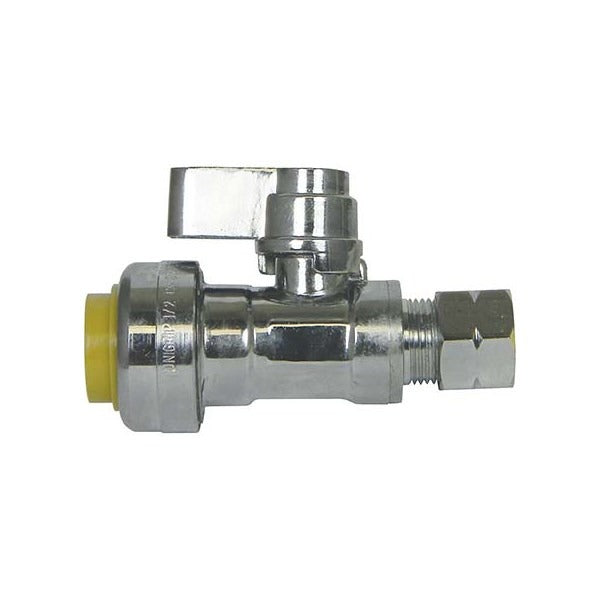 1/2" X 1/4" NO-LEAD PUSH-FIT STRAIGHT QT STOP