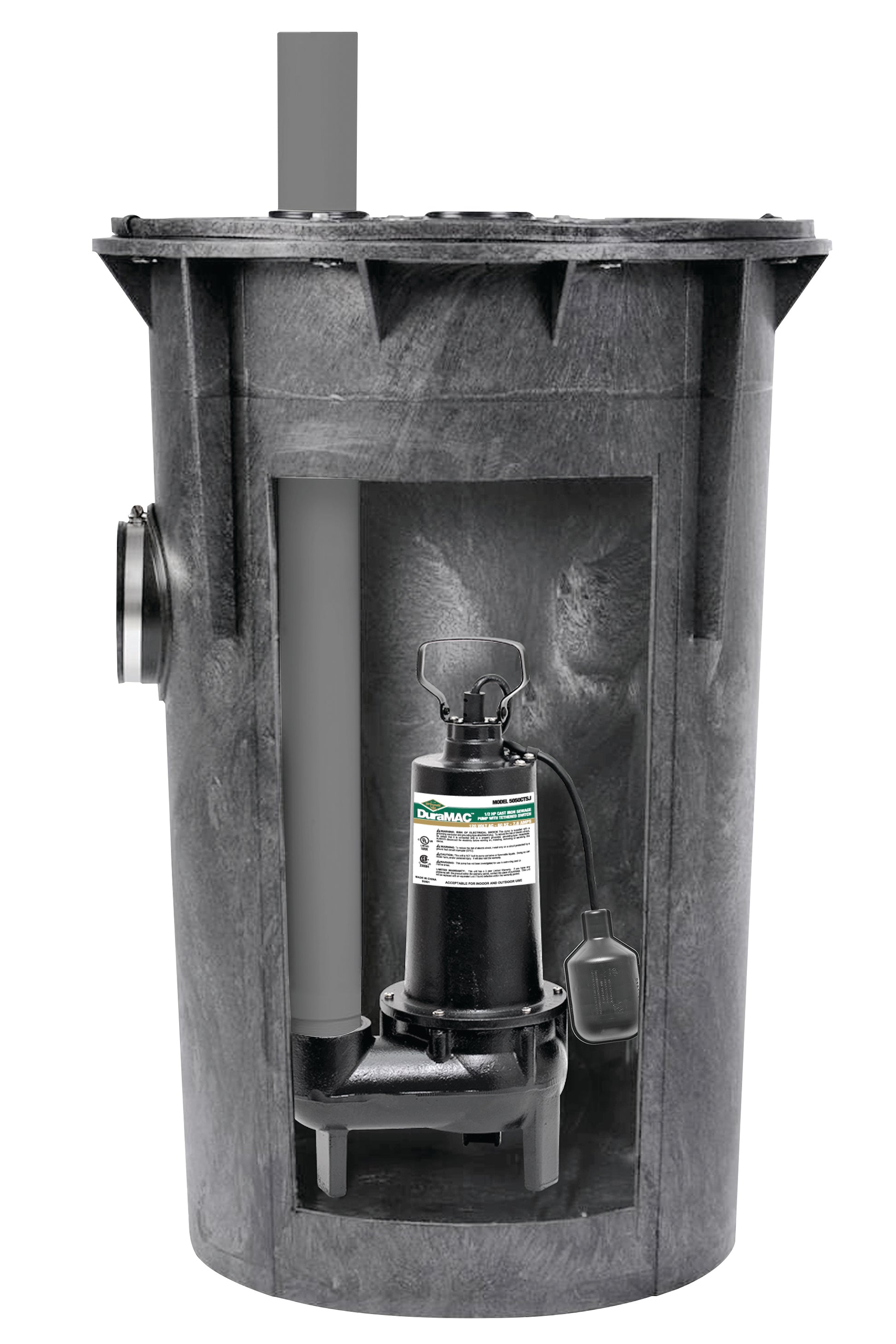 5050CTSJPAC McDONALD 1/2 HP DURAMAC SEWAGE PUMP KIT 10' CORD