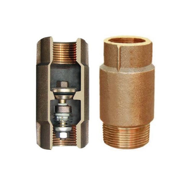 1.25" SIMMONS MXF LEAD FREE SILICON BRONZE LONG SUB PUMP CHECK VALVE
