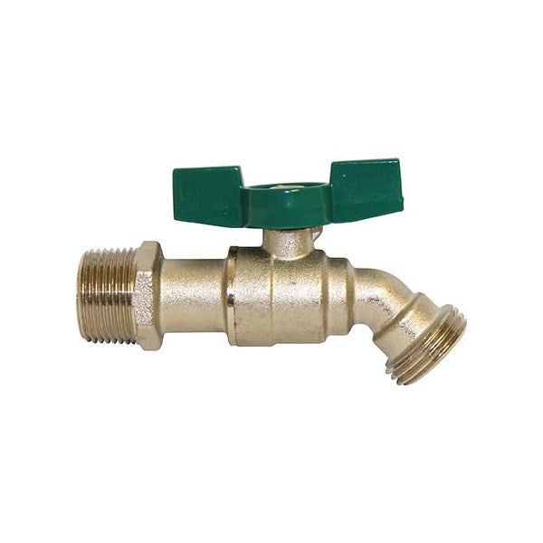3/4" NO-KINK NO-LEAD BRASS BALL VALVE HOSE BIBB
