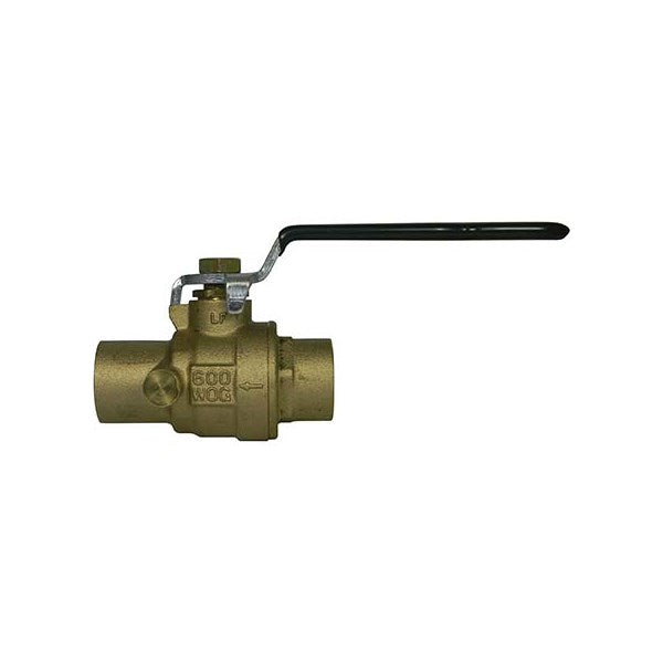 1" SWEAT NO-LEAD BRASS BALL VALVE w/DRAIN