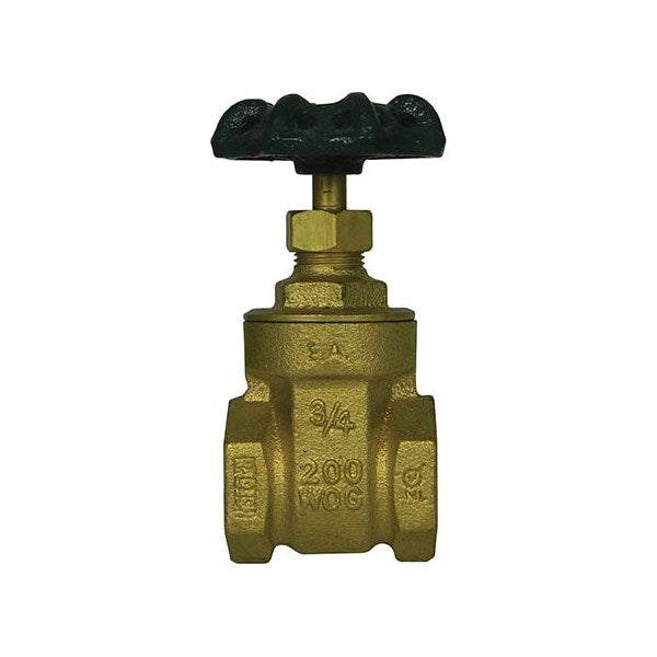 3/8" THREADED NO-LEAD BRASS GATE VALVE