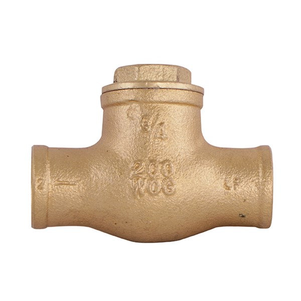 3/4" NO-LEAD SWEAT BRASS SWING CHECK VALVE