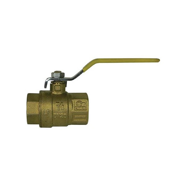 3/4" THREADED NO-LEAD FULL PORT BRASS BALL VALVE