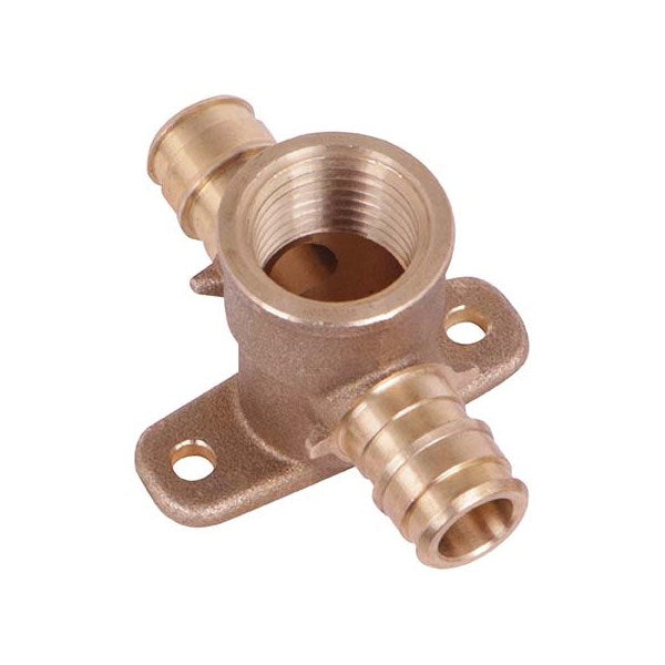 3/4" X 3/4" X 3/4" PEX X PEX X FPT EXPANSION DROP EAR TEE - NO-LEAD BRASS (10/BAG)