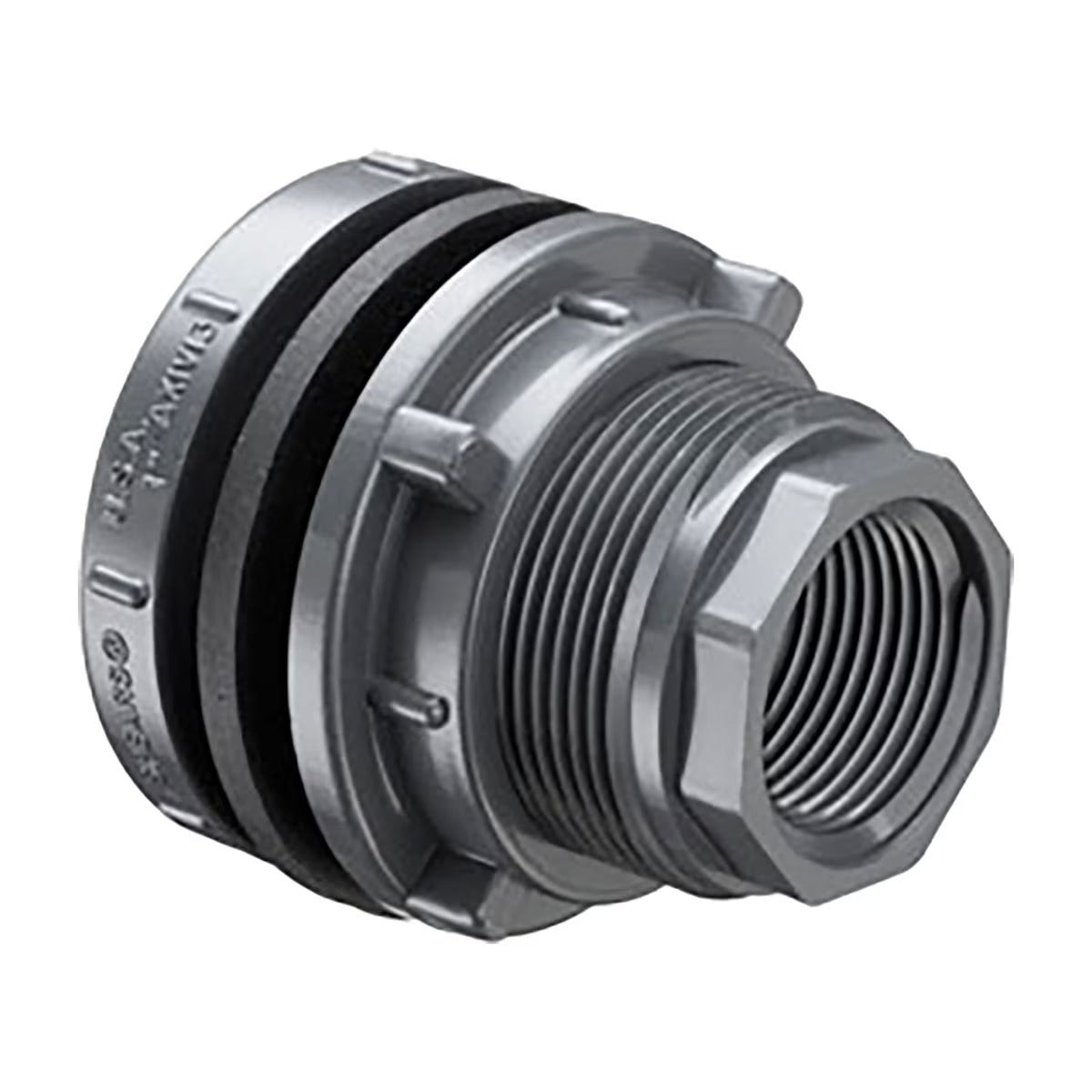 3/4" BULKHEAD FITTING - GRAY PVC