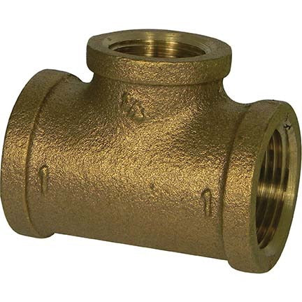 1/4" X 1/4" X 1/8" NO-LEAD BRASS TEE