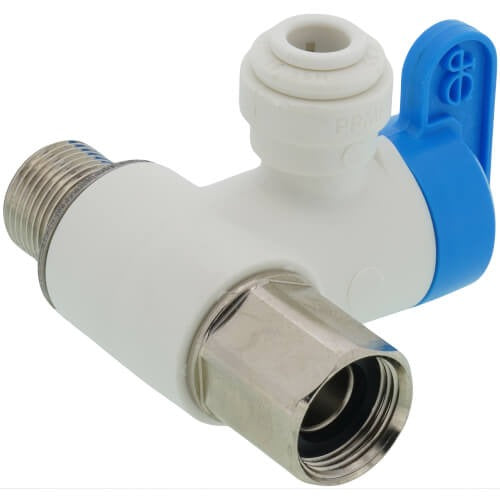 3/8" X 3/8' X 1/4" JG ANGLE STOP VALVE