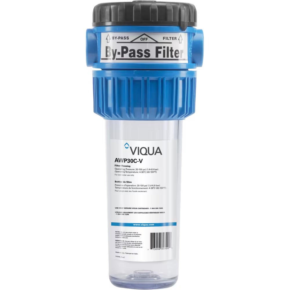 3/4" X 10" STD 3-PC CLEAR HOUSING w/BP