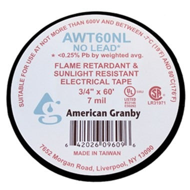 TAPE - BLACK ELEC - 2" X 60'