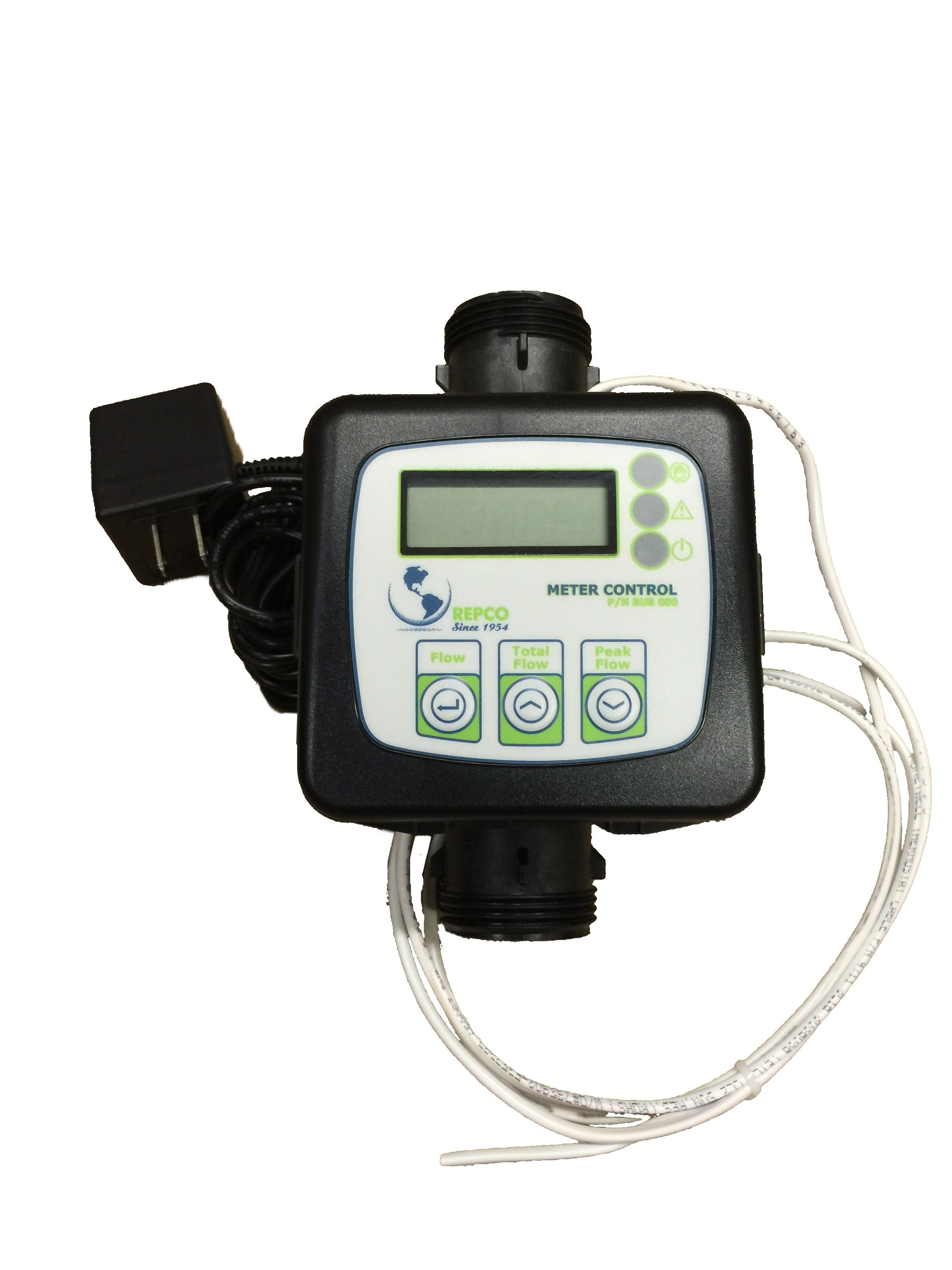 1" PLASTIC INLINE METER w/METER CONTROL MOUNTED - 28" w/4-20mA CORD