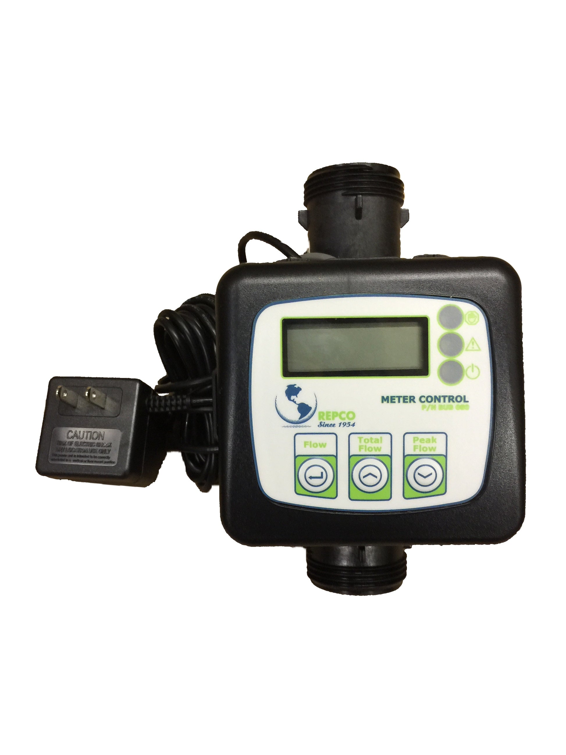 1" PLASTIC INLINE METER w/METER CONTROL MOUNTED - 28" CORD