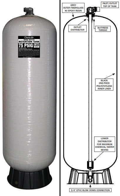 MCT120 MAXIMUM CONTACT TANK w/FITTINGS