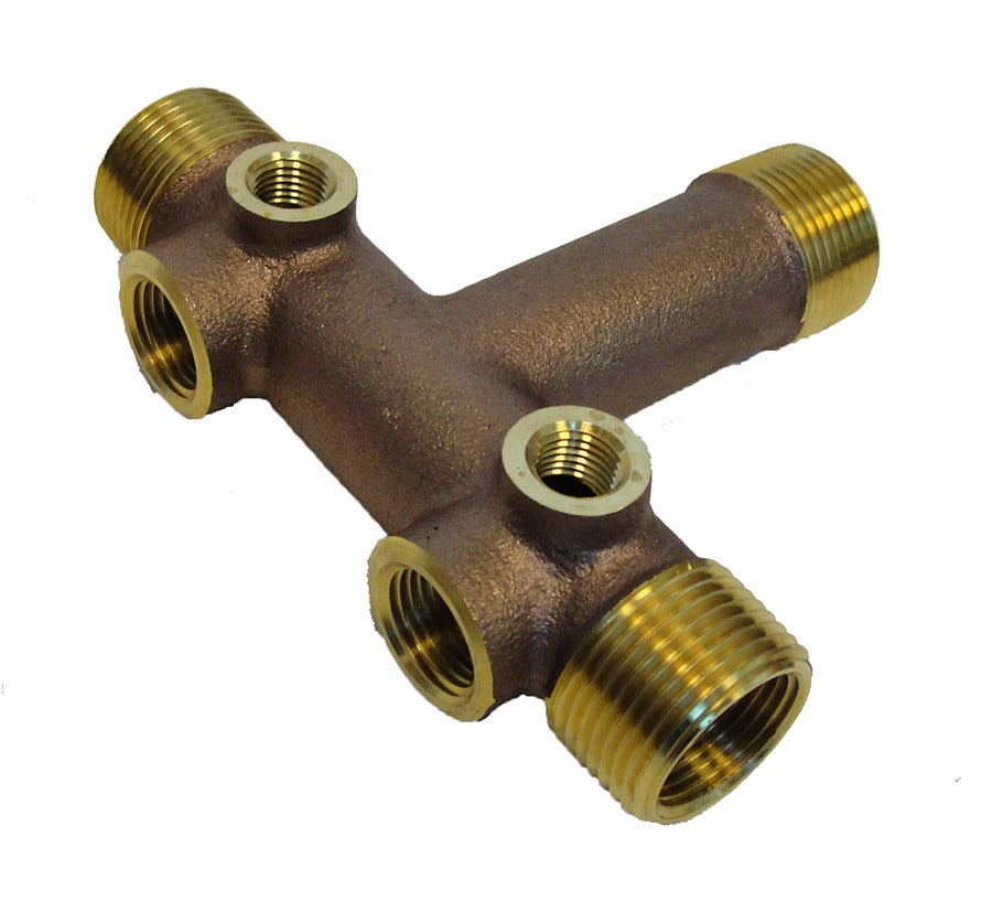 1.25"/1" X 1.25" NO-LEAD SHORT TANK TEE