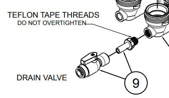 3/8" PEX DRAIN VALVE KIT ASSEMBLY w/ SHUTOFF
