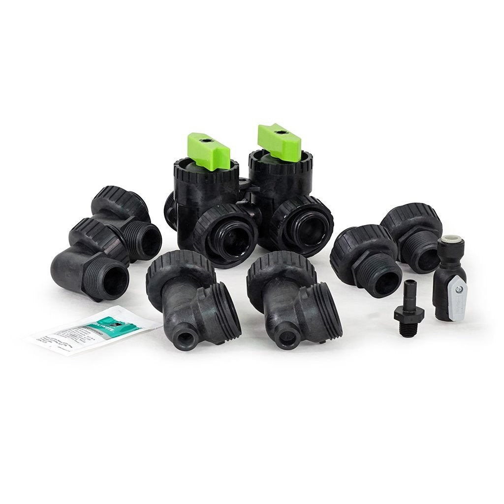 ONE-E3 BYPASS CONNECTION KIT w/CONNECTORS, ELBOWS & SHUTOFF VALVE