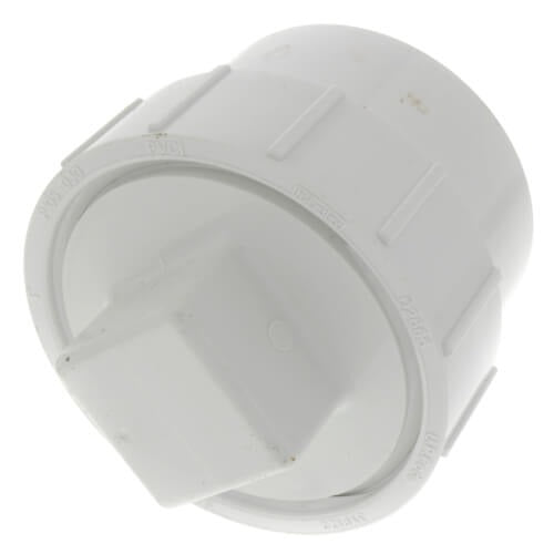 3" DWV SCD40 PVC FITTING CLEANOUT ADAPTER W/ PLUG