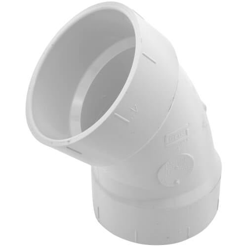 4" DWV SCD40 PVC 45 DEGREE ELBOW