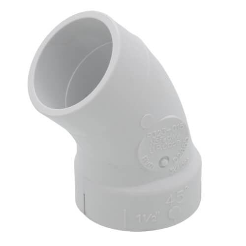 1.5" DWV SCD40 PVC 45 DEGREE STREET ELBOW