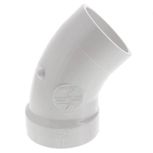 2" DWV SCD40 PVC 45 DEGREE STREET ELBOW