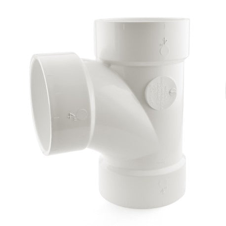 4" DWV SCD40 PVC SANITARY TEE
