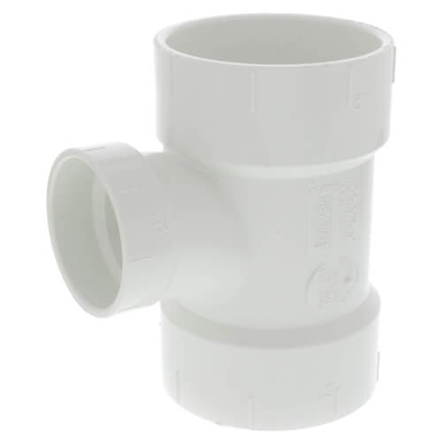 3" X 3" X 2" DWV SCD40 PVC SANITARY TEE