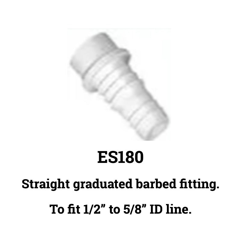 ES180 STRAIGHT BARBED FITTING
