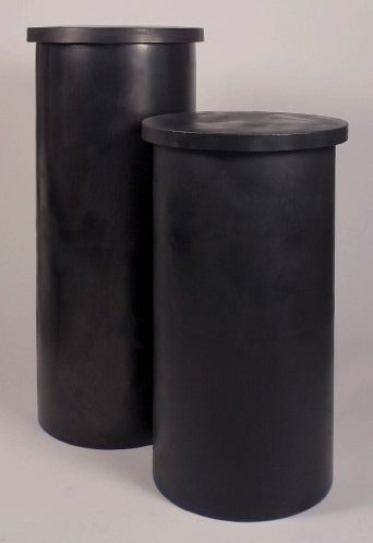 42" X 60" BLACK POLY TANK w/COVER - 350 GALLON