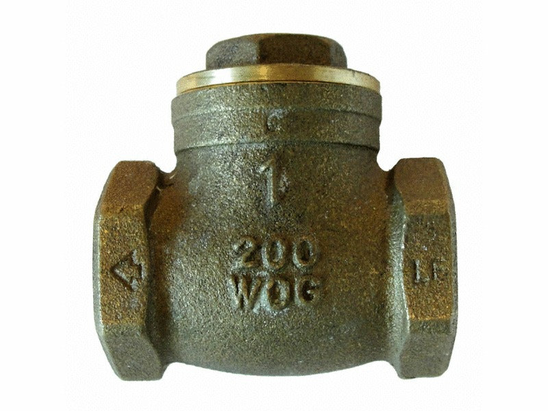 1.5" THREADED BRASS SWING CHECK VALVE (NOT FOR POTABLE WATER)