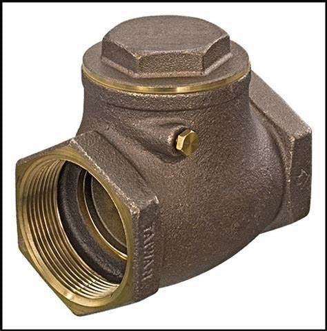 2" THREADED BRASS SWING CHECK VALVE (NOT FOR POTABLE WATER)