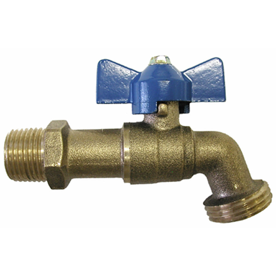 3/4" NO-LEAD BRASS 1/4 TURN BALL HOSE BIBB