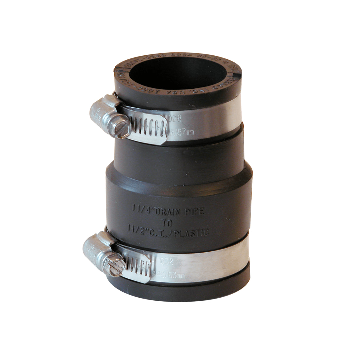 1.5" X 1.25" FERNCO COUPLING - BLACK - 48/BOX